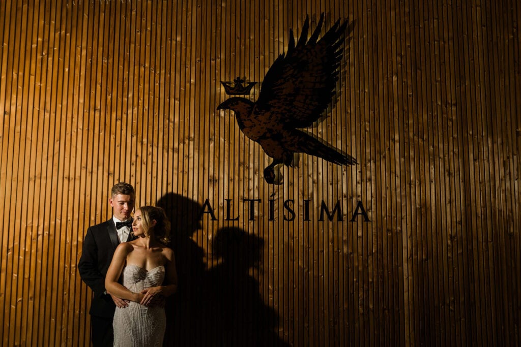Image of a bride and groom at Altisima Winery in Temecula, CA
